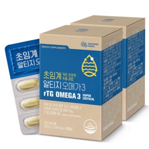대상웰라이프 초임계 알티지 오메가3 1,030 mg x 60캡슐 RTG 오메가,비타민