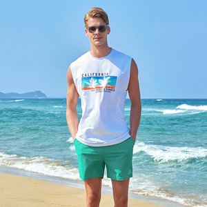 남성래쉬가드세트 2피스 민소매티+보드숏 YAW5070+YAW0921