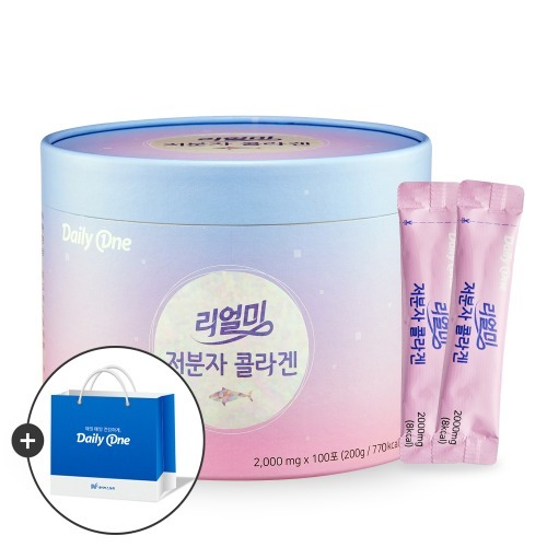 <b>데일리원</b> 리얼미 <b>저분자</b> <b>콜라겐</b> <b>피쉬</b> 어류 대용량 + 선물쇼핑백