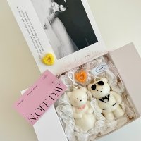 미니웨딩캔들 곰돌이 결혼 기념일 답례품 인테리어 집들이 선물