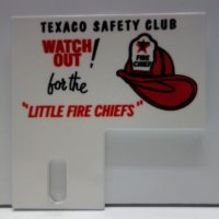 TEXACO SAFETY CLUB WATCH OUT 3 HIGH X 3 WIDE NICE 피스 토퍼 디스플레이