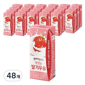 gomgom 멸균 딸기 우유 190ml  48개