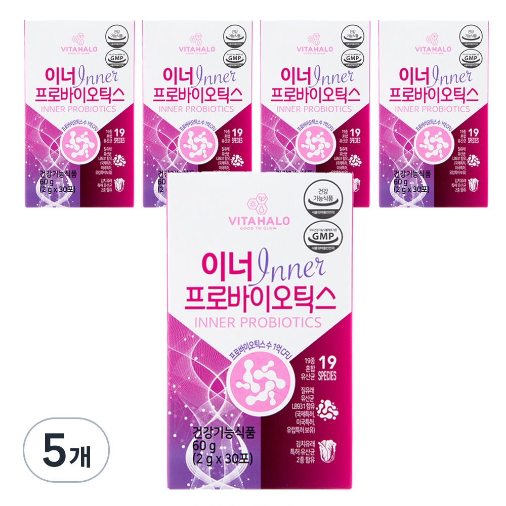 <b>비타할로</b> 이너 프로바이오틱스  60g  5개