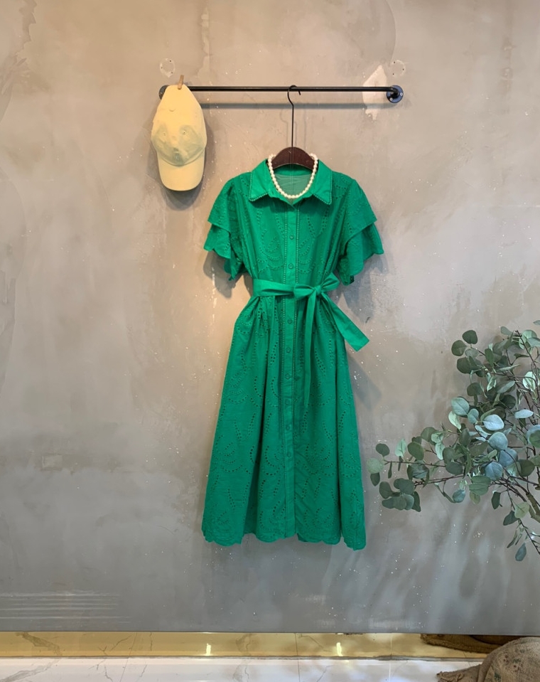 씨샵<b>인</b>더룸 샤르 펀칭 레이스 롱 원피스 C