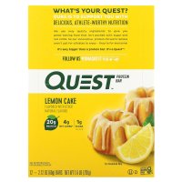 퀘스트뉴트리션 퀘스트 뉴트리션 Quest Nutrition 프로틴바 레몬 케이크 바 12개 각 60g 2 12oz