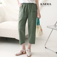 카라 KARRA 린넨배기밴딩8부팬츠