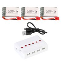 SYMA 시마 X5UW WDS1 드론 배터리 충전기3 7v 650mah 3개 세트