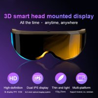 헤드마운트 3D VR 스마트 안경  OLED 200 인치 거대 스크린 VR 헤드셋  HDMI 안경  지지대 안드로이드 시스템  블루투스 와이파이  신제품