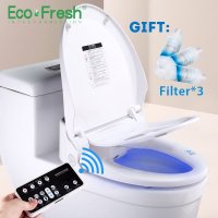 Ecofresh 스마트 변기 전기 비데 커버 온수 LED 라이트 Wc 뚜껑