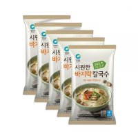 청정원 바지락 칼국수 366g x 5개총 10인분