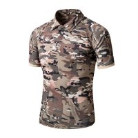 Military Shirt Short Sleeve Cargo Multicam Airsoft Paintball Tactical Hunting Clothes T Shirt Men Ar