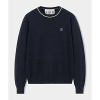 SATUR 클래식 베이직 로고 풀오버 썸머 니트 브리즈 Classic Basic Logo Wappen Pullo SA23SSMK18NV