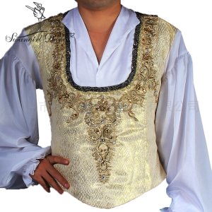 보이 발레 탑 전문 플란넬 보이 재킷 발레 남성용 남성 댄스 발레 셔츠 의상 BM0002