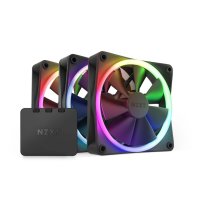 NZXT F120RGB 120mm x3 RGB 컨트롤러 포함 블랙 PC 케이스 팬 RF-R12TF-B1 FN1763