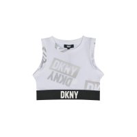 DKNY KIDS 여아 나시 크롭 탑 티셔츠 KDK32GRTS030WHWH