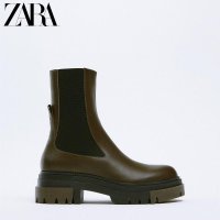 ZARA 자라앵클부츠 소가죽 첼시부츠 가죽부츠