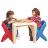 유아2인책상 플레이 테이블 가구 어린이 미술 의자세-Longcheng 테이블과 의자 세트