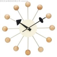 UNKNOWN 비트라 조지넬슨 볼 클락 인테리어 우드 벽시계 Ball Clock