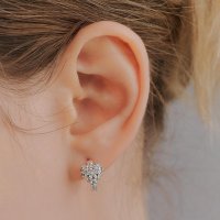 HEI 헤이 stone heart one-touch earring