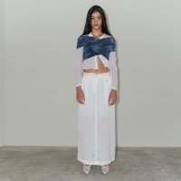 포허 SHEER MAXI LOWRISE SKIRT