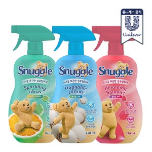 스너글 섬유탈취제 허거블 코튼, 블루밍 부케, 스파클링 시트러스 470ml x 2개 (3종)