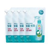 온더바디 온더바디 코튼풋 발을씻자 풋샴푸 레몬향 리필 500ml 4개