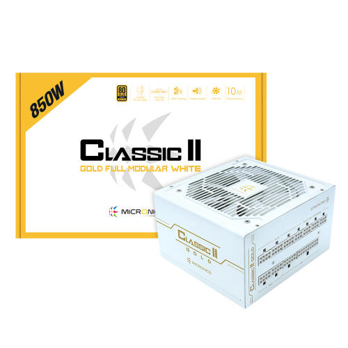 마이크로닉스 CLASSIC II GD 850W 80PLUS 230V EU Gold 풀모듈러 화이트 파워서플라이