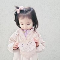 아동 동글이 고양이 밀짚 가방 라탄 키즈 여아 크로스가방 백 여자