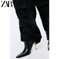 ZARA 자라하이힐 스틸레토 앵클하이힐 가죽힐