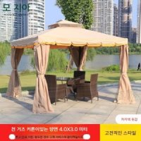 이케아 코스트코 가제보 조립식 썬룸 펜션 파고라 정자 3m x 3m bn- 더블3x4M 더블 커튼