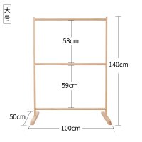 아기옷행거 2단 우드 원목 키즈 옷걸이 스탠드 유아 옷장  가로 100cm