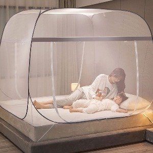 듀라맥스 원터치 모기장 텐트형 폴딩 모기장  침대 대형 바닥겸용 초간편 설치