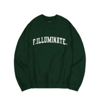 FILLUMINATE 오버핏 아치 로고 스웨트 셔츠-그린 Overfit Arch Logo Sweat Shirt-Green