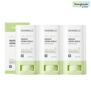 [5%적립] 센텔리안24 마데카 더마쉴드 세이프 촉촉 쿨링 선스틱 18g 3개 SPF50+ 24H 자외선차단 진정 비건인증 프루프