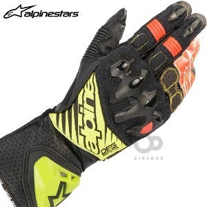 알파인스타장갑GP TECH V2 LONG GLOVES - black/yellow fluo/white/red fluo -