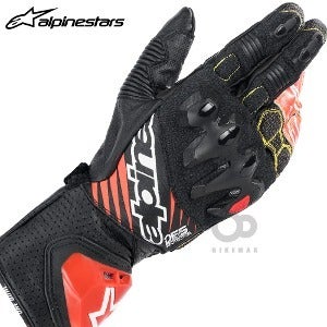 알파인스타장갑GP TECH V2 LONG GLOVES - black/white/red fluo -