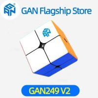 GAN 249 V2 매직 스피드 gan 큐브 2x2 프로페셔널 미니 포켓 스티커리스 퍼즐 Gan