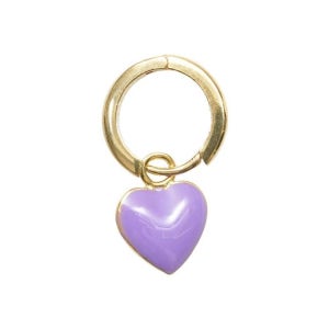 [윌헤미나 가르시아] 윌헬미나 가르시아 GOLD HEART EARRING/ HRT005-PURPLE