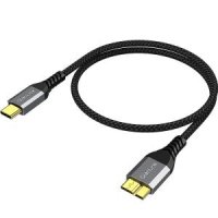 QianLink 10Gbps 마이크로 B to USB C 하드 드라이브 케이블 1.6피트/0.5m  나일론 브레이드 - 코드  씨게