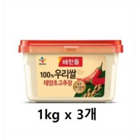 CJ제일제당 해찬들 맛있게매운 태양초 고추장 3kg