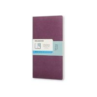 Moleskine Chapters Journal 슬림 포켓 도트 플럼 소프트 커버 3x5 5