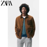 ZARA 자라자켓 남성 양털자켓 뽀글이 배색자켓