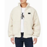 Calvin Klein Jeans 남성 오버사이즈핏 스탠드 카라 쉐르파 재킷 J321968-ACF