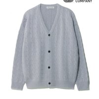 BESLOW 22FW THE WOOLMARK COMPANY PUNCHING CABLE CARDIGAN LAV - BESLOW