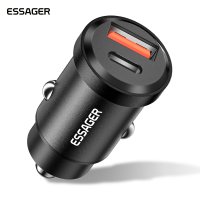 에세이저 ESSAGER 자이로스코프 미니 30W 45W USB-A C타입 듀얼포트 차량용 시거잭 고속 충전기