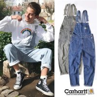 Carhartt 데님 멜빵바지 빈티지 점프슈트 커플 남녀