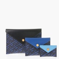 N22 베르사체 남성 클러치백 Faux Leather LA GRECA Motif 3 Pairs of Pouch Set