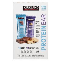 Kirkland Signature 커클랜드 시그니처 초콜릿 브라우니 초콜릿칩 쿠키 도우 프로틴바 60g 20개입