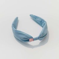 [히쉬] 23’summer resort_blue striped bow hairband