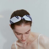 [히쉬] 23’summer resort_summer striped hairband - blanc